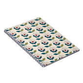 Retro Fun Garden Flower Pattern Notitieboek (Rechterzijde)