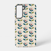 Retro Fun Garden Flower Pattern Samsung Galaxy Hoesje (Achterkant)