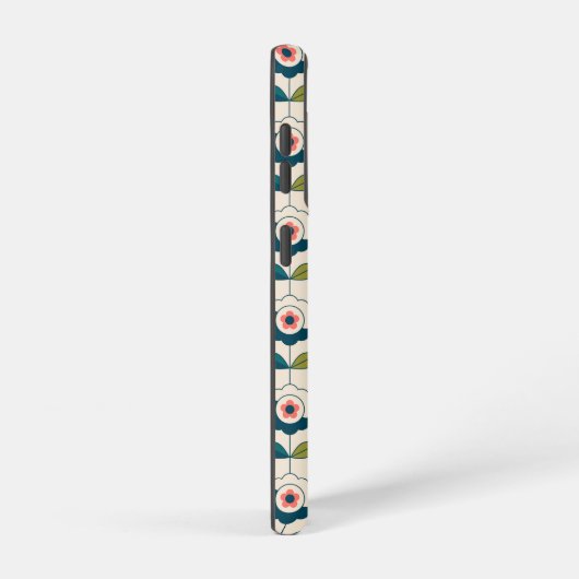 Retro Fun Garden Flower Pattern Samsung Galaxy Hoesje (Rechterkant)