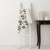 Retro Fun Garden Flower Pattern Sherpa Deken (In situ)