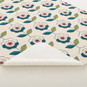 Retro Fun Garden Flower Pattern Sherpa Deken (3/4)