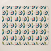 Retro Fun Garden Flower Pattern Sherpa Deken (Voorkant (horizontaal))