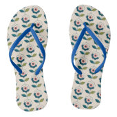 Retro Fun Garden Flower Pattern Teenslippers (Voetbed)