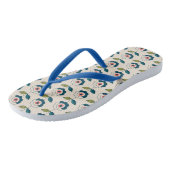 Retro Fun Garden Flower Pattern Teenslippers (Schuin)