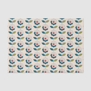 Retro Fun Garden Flower Pattern Tissuepapier