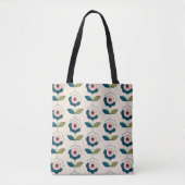 Retro Fun Garden Flower Pattern Tote Bag (Voorkant)