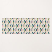 Retro Fun Garden Flower Pattern Yogamat (Voorkant (horizontaal))