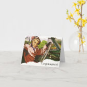 Retro Fun Gefeliciteerd met de verhuizing naar een Kaart (Gele Bloem)