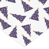 Retro Fun geruit kerstboom patroon Lange Tafelloper (Hoek)