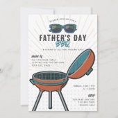 Retro Fun Grill Zonnebrillen Vaderdag BBQ Party Kaart (Voorkant)