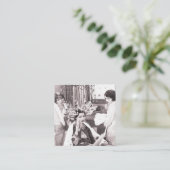 Retro Fun Hair Salon Aanbevelingskaartje (Staand voorkant)