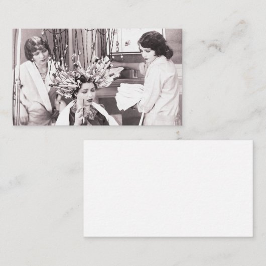 Retro Fun Hair Salon Afsprakenkaartje (Voorkant / Achterkant)