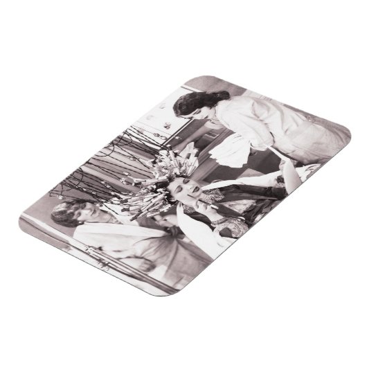 Retro Fun Hair Salon Magneet (Linkerzijde)