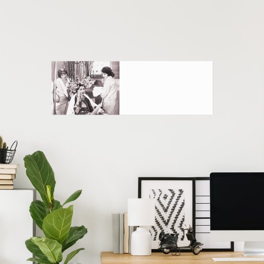 Retro Fun Hair Salon Poster (Thuiskantoor)