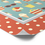 Retro Fun in het Poster van het zonnestrand (Hoek)