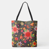 Retro Fun Initiaal Floral Boho Inspirivity tas (Achterkant)