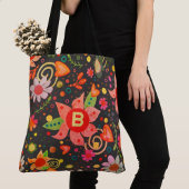 Retro Fun Initiaal Floral Boho Inspirivity tas