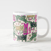 Retro Fun Kat Ontwerp Grote Koffiekop (Rechts)