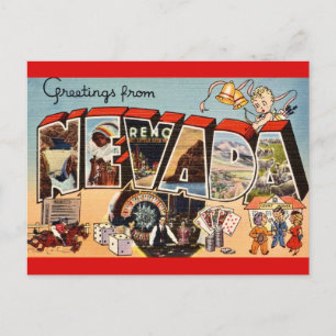Retro Fun Nevada Groet Briefkaart