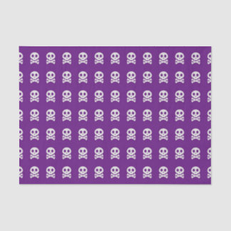 Retro Fun Paars Skull Patroon Tissuepapier