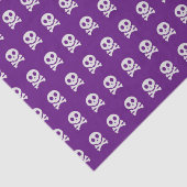 Retro Fun Paars Skull Patroon Tissuepapier (Detail)