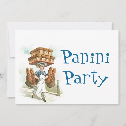 Retro Fun Panini Party Celebration Invitation Kaart (Voorkant)