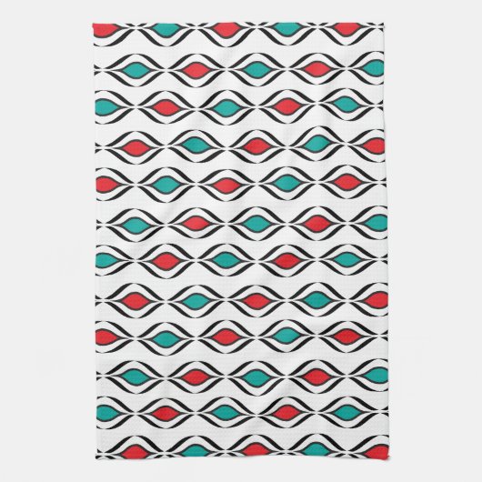 Retro Fun Pattern Theedoek (Verticaal)