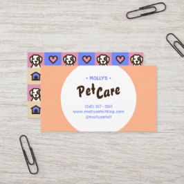 Retro Fun Pet Care Boarding Sitting Visitekaartje