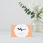 Retro Fun Pet Care Boarding Sitting Visitekaartje (Staand voorkant)