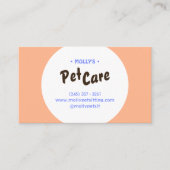 Retro Fun Pet Care Boarding Sitting Visitekaartje (Voorkant)