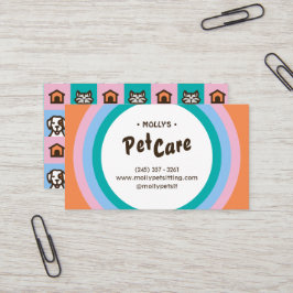 Retro Fun Pet Care Boarding Sitting Visitekaartje