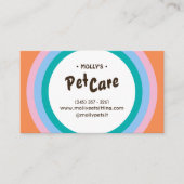 Retro Fun Pet Care Boarding Sitting Visitekaartje (Voorkant)