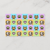 Retro Fun Pet Care Boarding Sitting Visitekaartje (Achterkant)