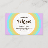 Retro Fun Pet Care Boarding Sitting Visitekaartje (Voorkant)