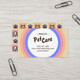 Retro Fun Pet Care Boarding Sitting Visitekaartje