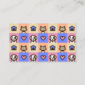 Retro Fun Pet Care Boarding Sitting Visitekaartje (Achterkant)