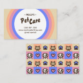 Retro Fun Pet Care Boarding Sitting Visitekaartje (Voorkant / Achterkant)