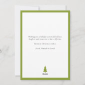 Retro Fun Pink Green Gingham Plaid Foto Kerstmis Feestdagenkaart (Achterkant)