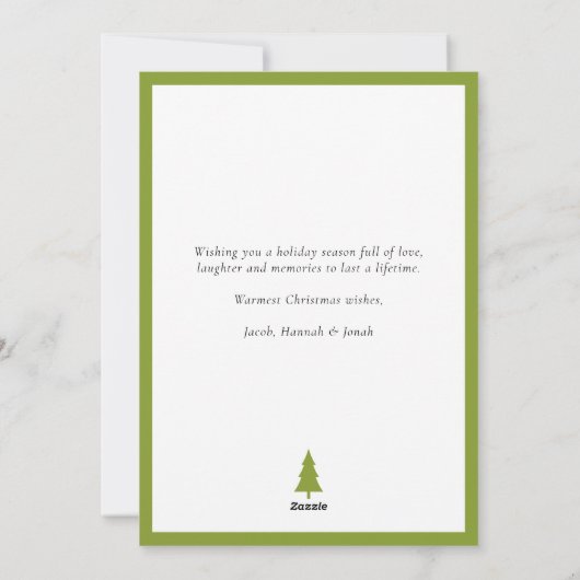 Retro Fun Pink Green Gingham Plaid Foto Kerstmis Feestdagenkaart (Achterkant)