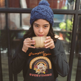 Retro Fun Pompoen Spice Alles Herfst Drink Gezelli Trui