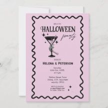 Retro Fun Roze en Zwart Halloween Party