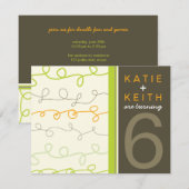 Retro Fun Scribbles Twins Kids Birthday Uitnodigin Kaart (Voorkant / Achterkant)