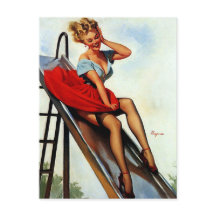  Retro Fun Slide Pin Up Girl