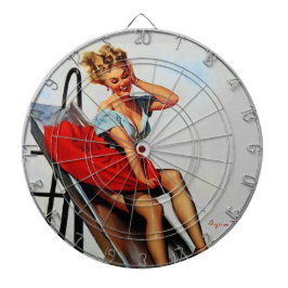  Retro Fun Slide Pin Up Girl Dartbord