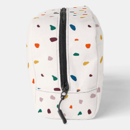 Retro Fun Terrazzo Print Travel Dopp Kit Toilettasje