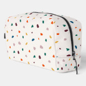 Retro Fun Terrazzo Print Travel Dopp Kit Toilettasje (Rechterhoek)