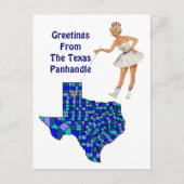 Retro Fun Texas State Map Point-Briefkaart omwisse Briefkaart (Voorkant)
