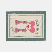 Retro Fun Valentijnsdag geschenken Schaakmat Schak Fleece Deken (Voorkant (Horizontaal))