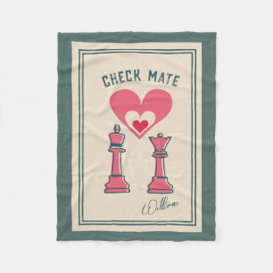 Retro Fun Valentijnsdag geschenken Schaakmat Schak Fleece Deken