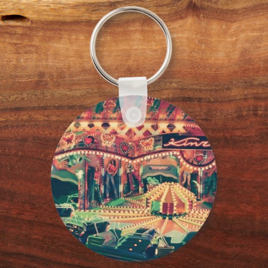 Retro Funfair Filtered Photo Sleutelhanger (Achterkant)